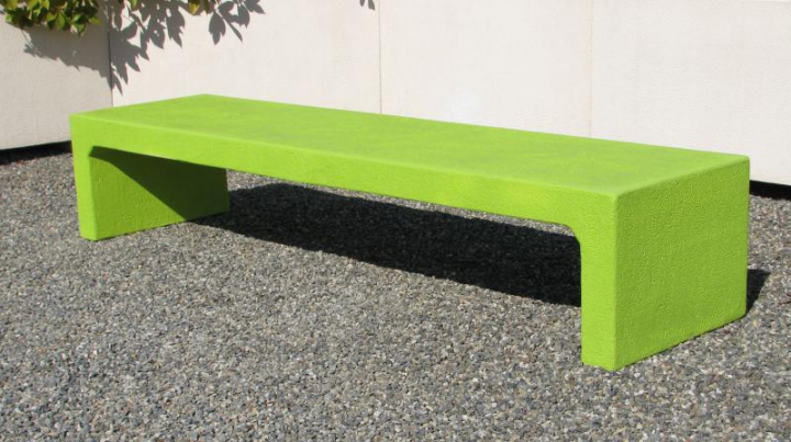 Banquette béton couleur vert Jupiter 